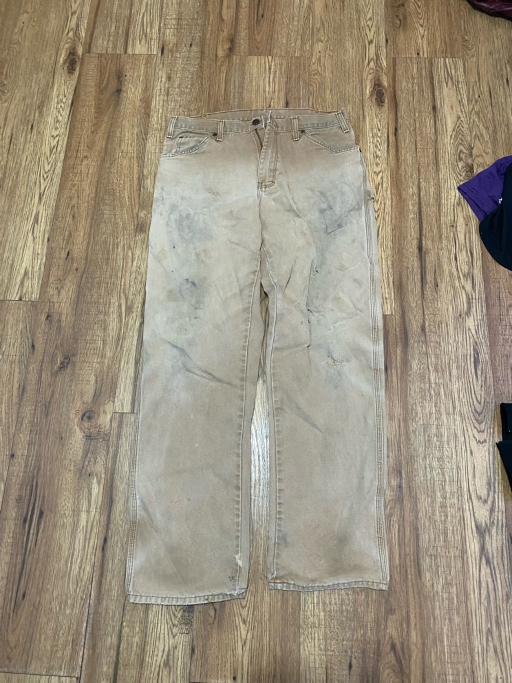Dickies Relaxed Fit Work Jeans in Khaki